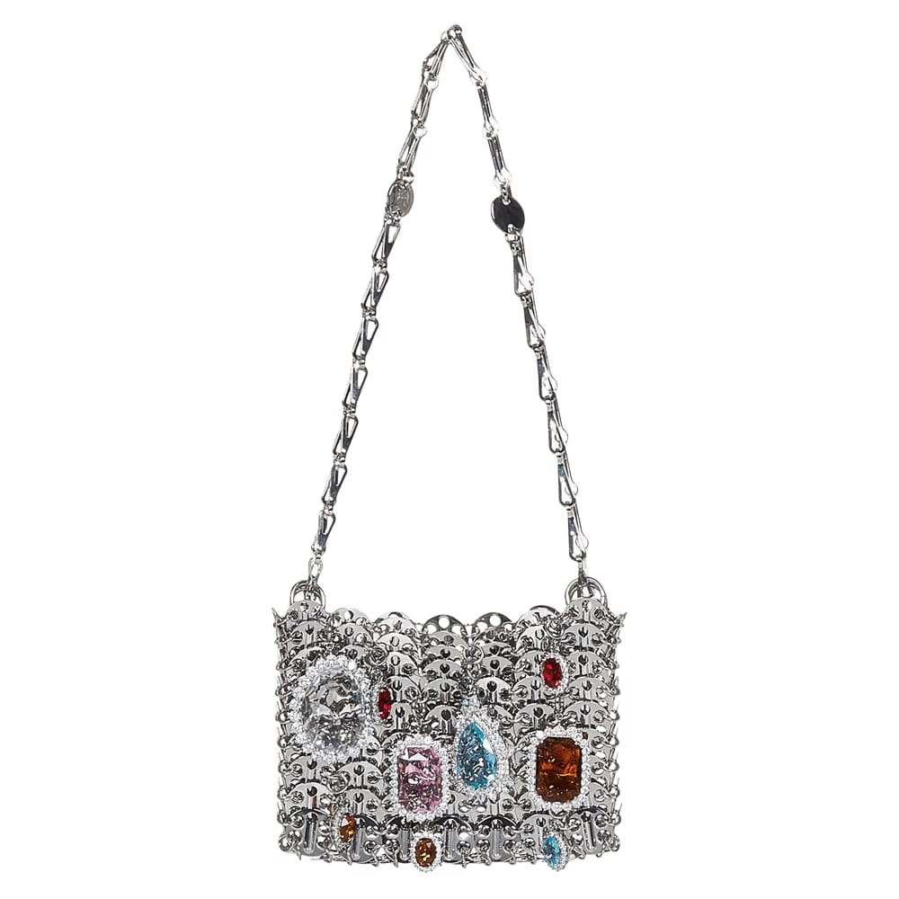 Paco Rabanne 1969 Nano Jewels Mini Shoulder Bag Silver