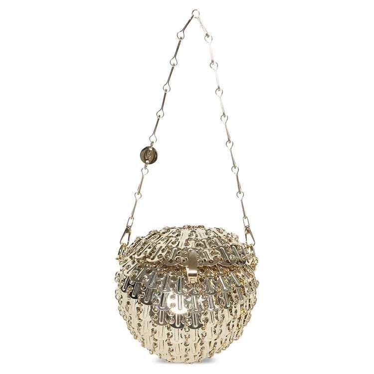 Paco Rabanne 1969 Ball Chainmail Clutch Bag Light Gold