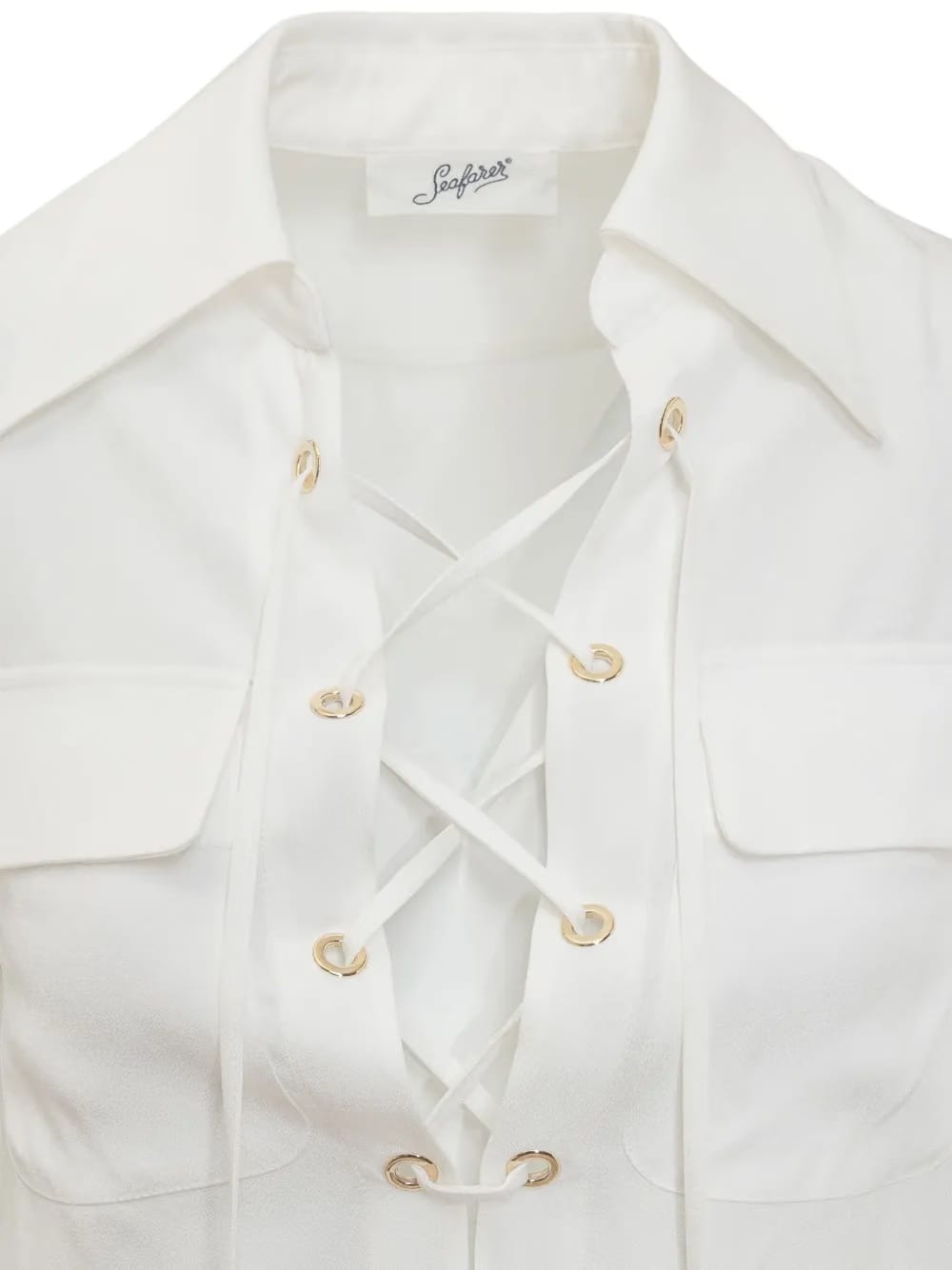 lace-detail shirt