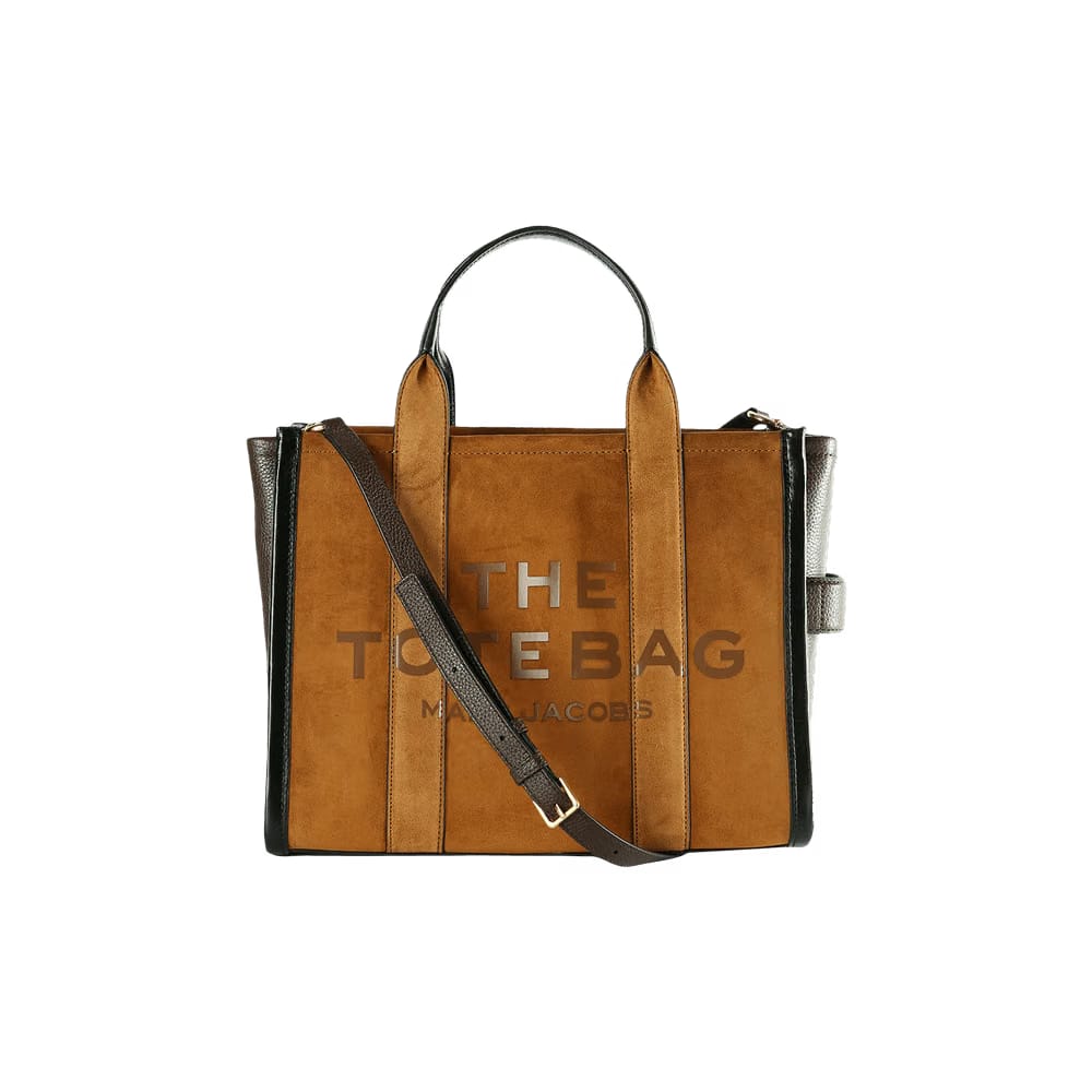Marc Jacobs Medium Suede Leather Blocked Tote Bag Copper
