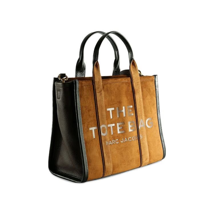 Marc Jacobs Medium Suede Leather Blocked Tote Bag Copper