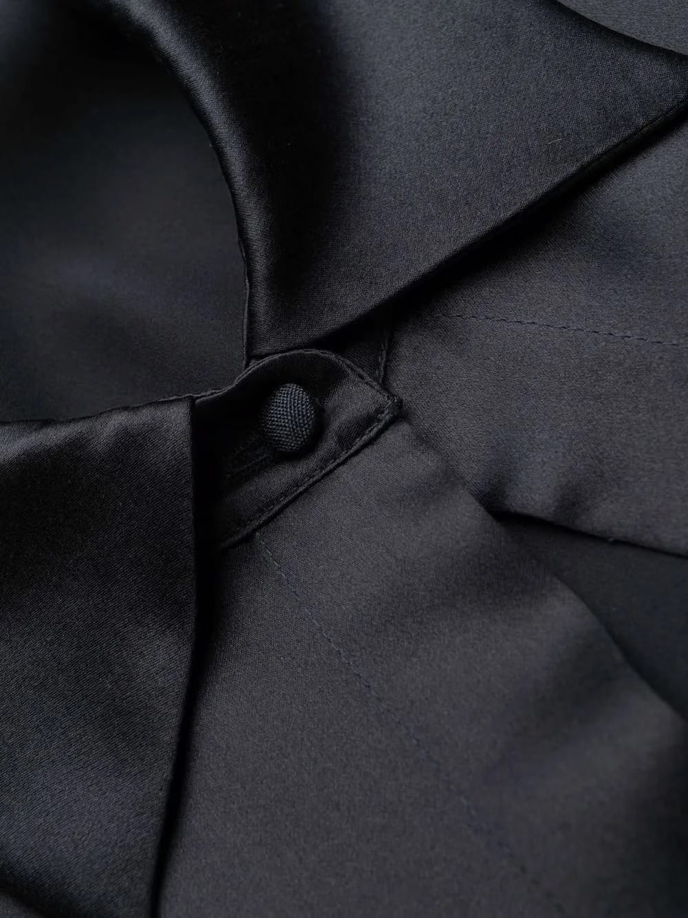 long-sleeve silk-satin shirt