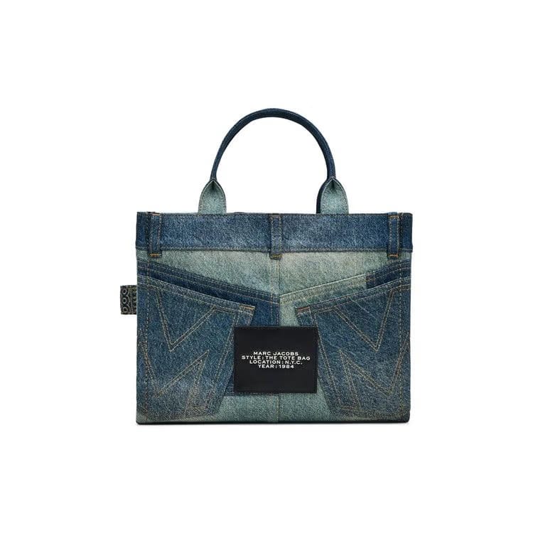 Marc Jacobs Medium Deconstructed Denim Tote Bag Indigo