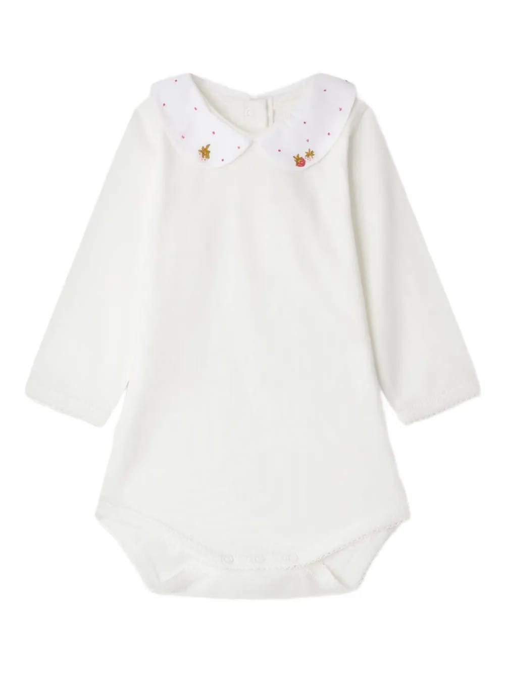 embroidered-collar bodysuit