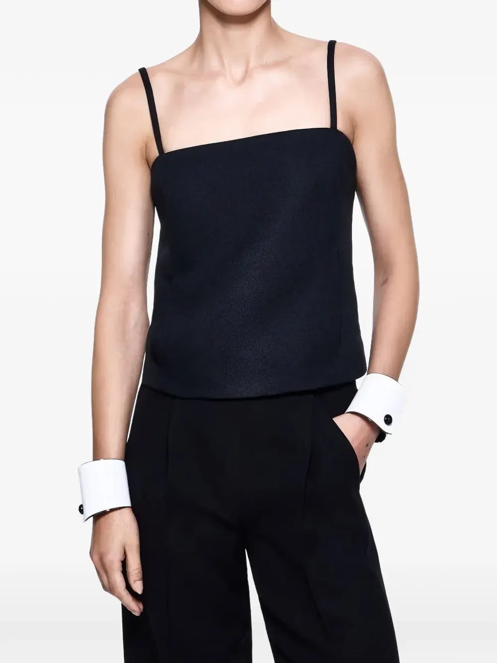 square-neck bustier top