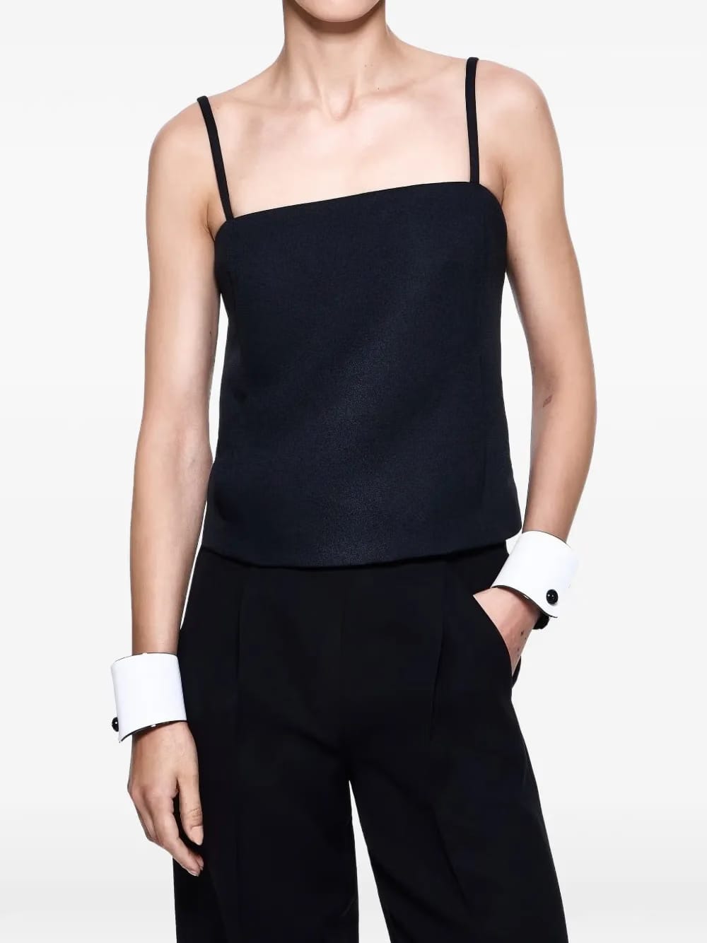 square-neck bustier top