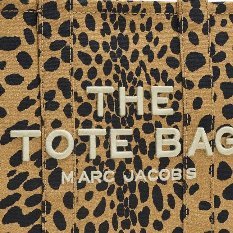 Marc Jacobs Medium Cheetah Canvas Tote Bag Black/Mult