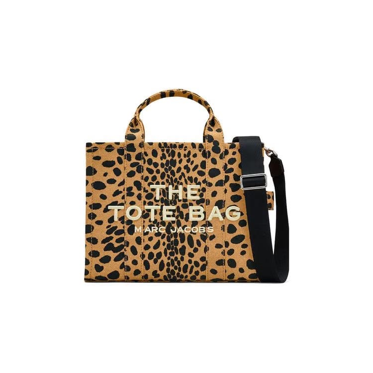 Marc Jacobs Medium Cheetah Canvas Tote Bag Black/Mult