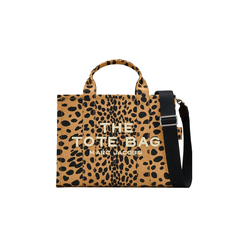 Marc Jacobs Medium Cheetah Canvas Tote Bag Black/Mult