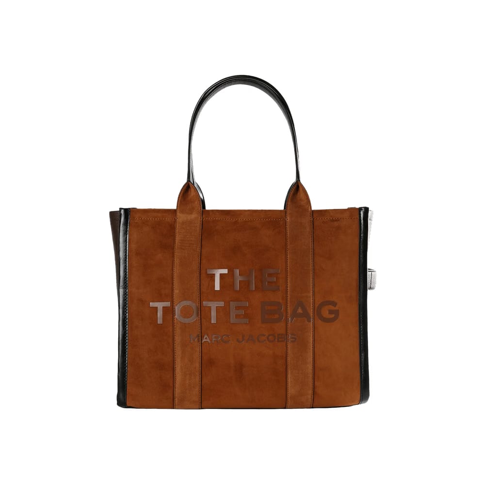 Marc Jacobs Large Suede Leather Blocked Tote Bag Copper