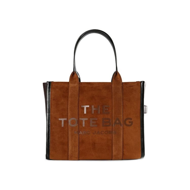 Marc Jacobs Large Suede Leather Blocked Tote Bag Copper