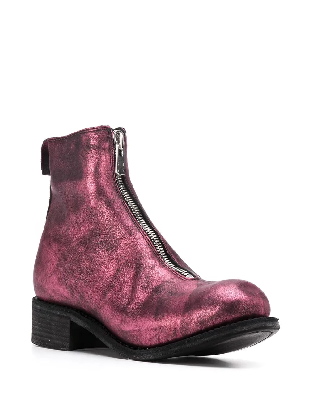 metallic ankle boots