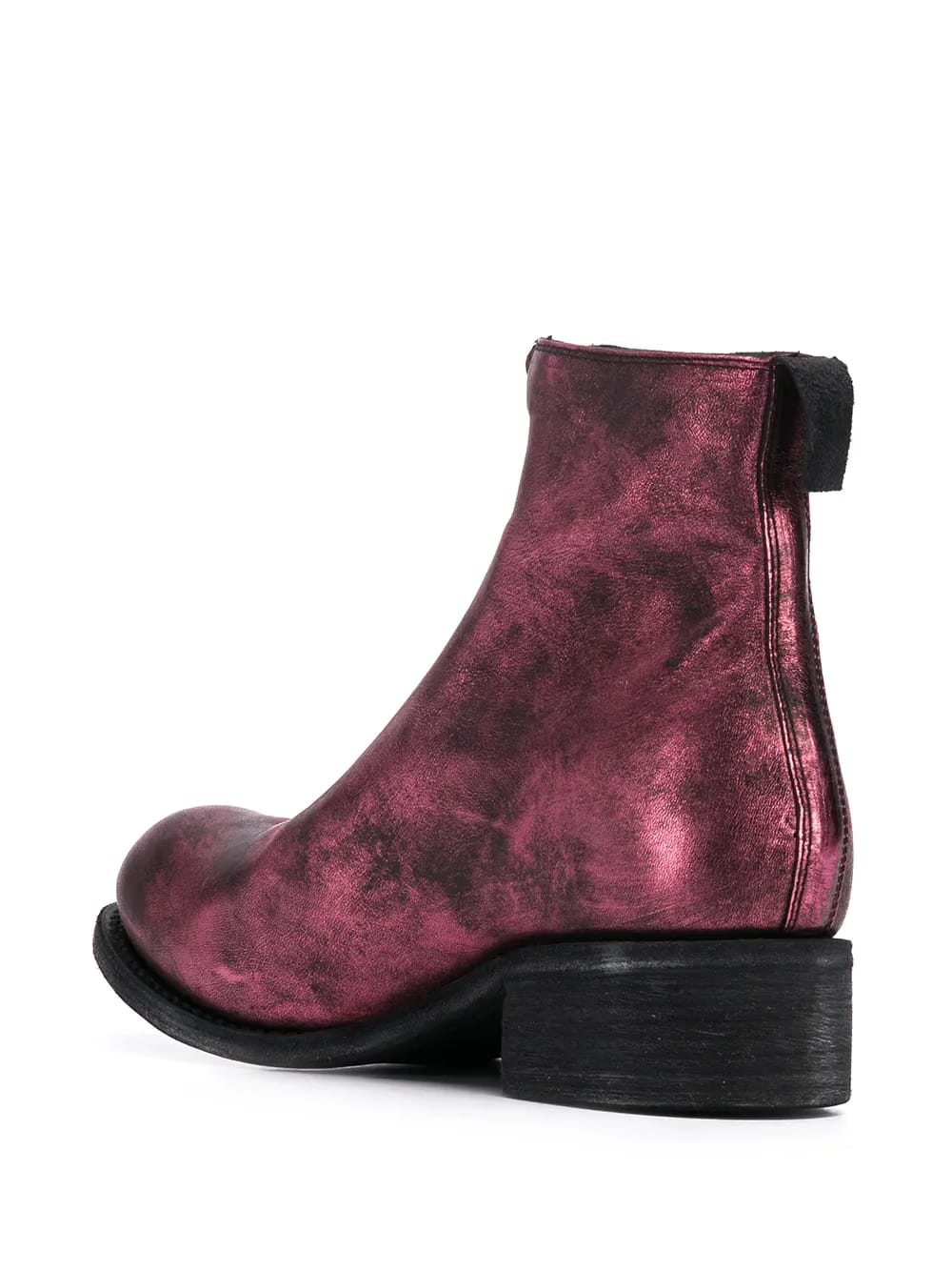 metallic ankle boots