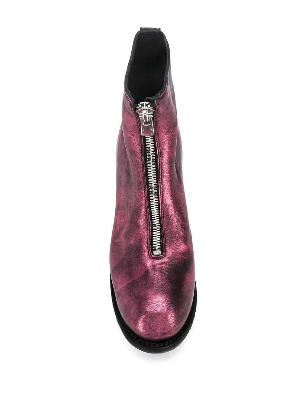metallic ankle boots