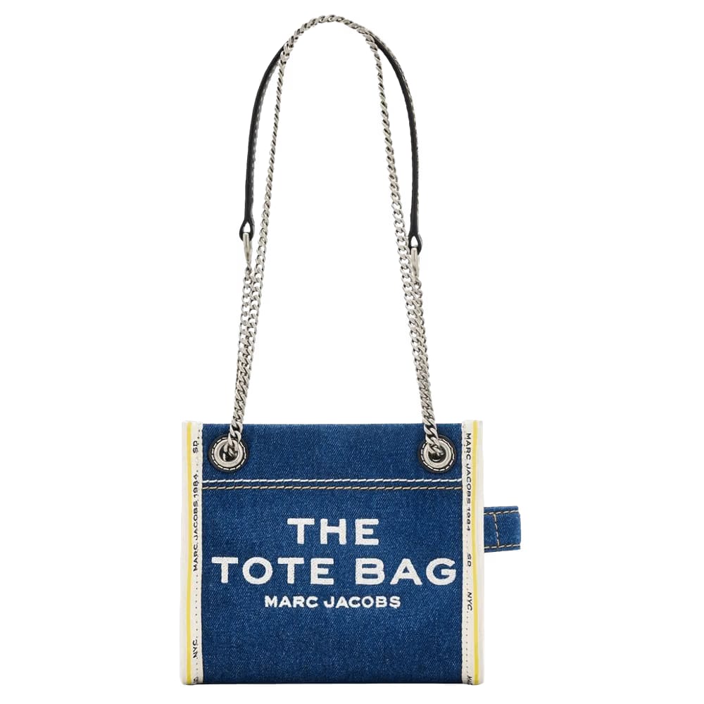Marc Jacobs The Denim Chain Tote Bag Dark Wash