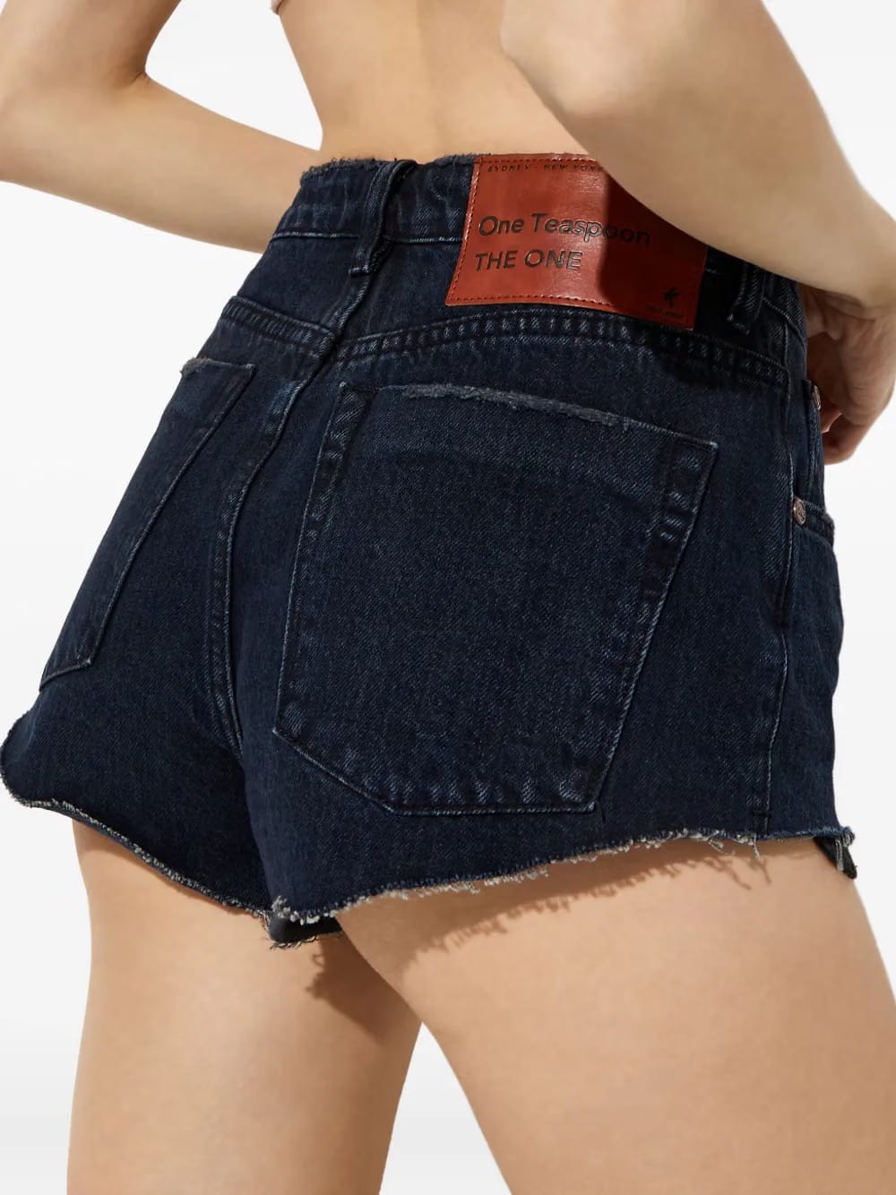 The One raw-edge shorts