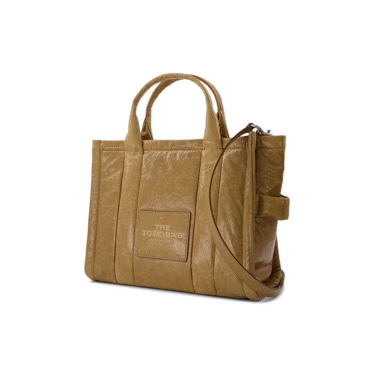 Marc Jacobs Shiny Crinkle Small Tote Bag Brown