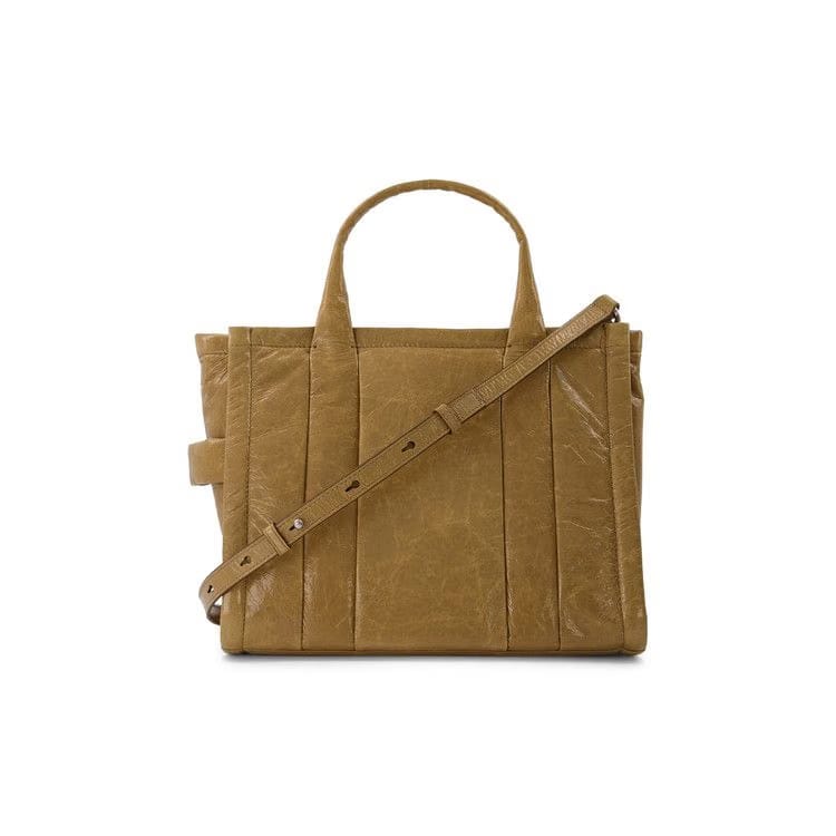 Marc Jacobs Shiny Crinkle Small Tote Bag Brown
