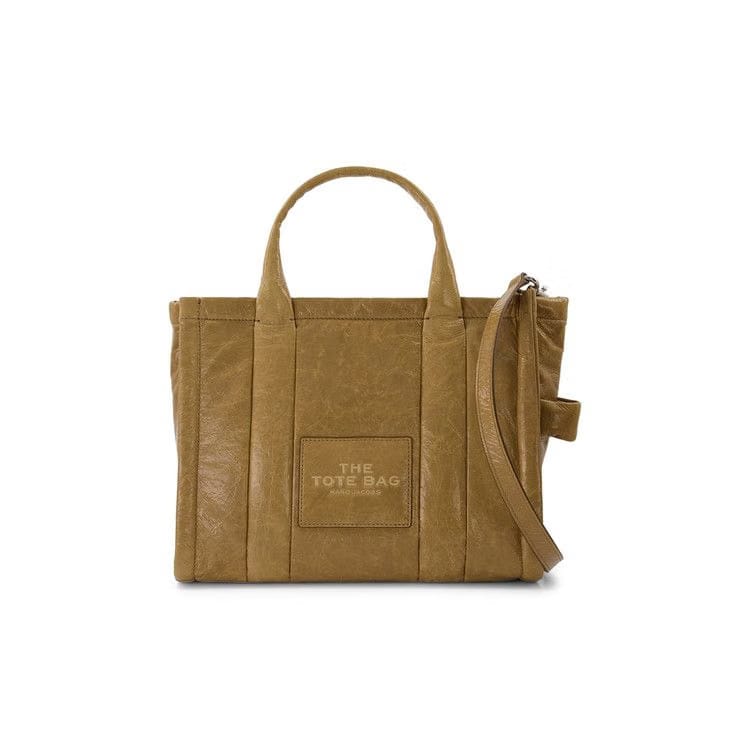 Marc Jacobs Shiny Crinkle Small Tote Bag Brown