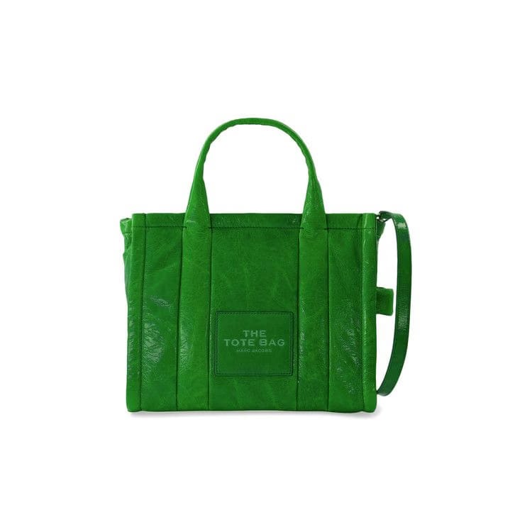 Marc Jacobs Shiny Crinkle Small Tote Bag Green
