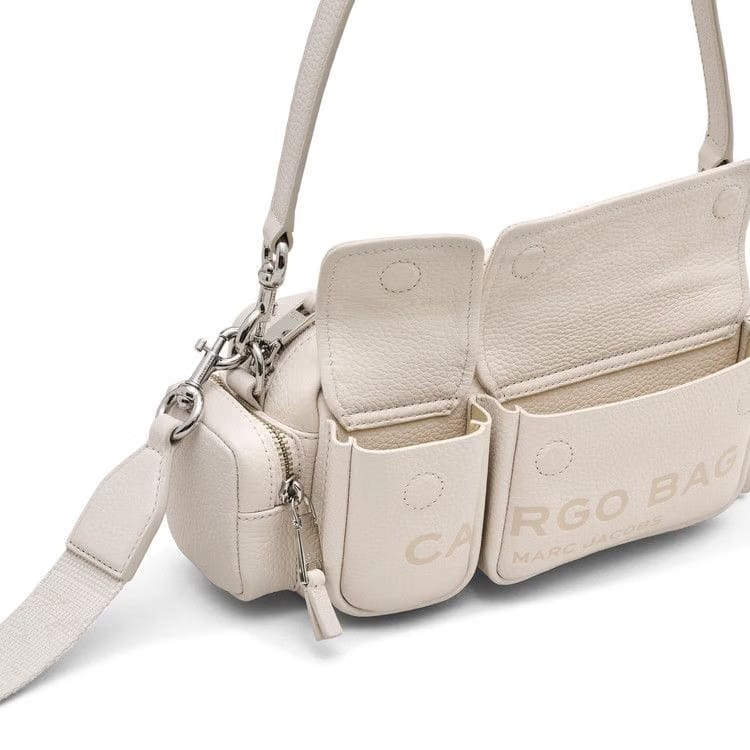 Marc Jacobs Leather Cargo Shoulder Bag Cotton/Sil
