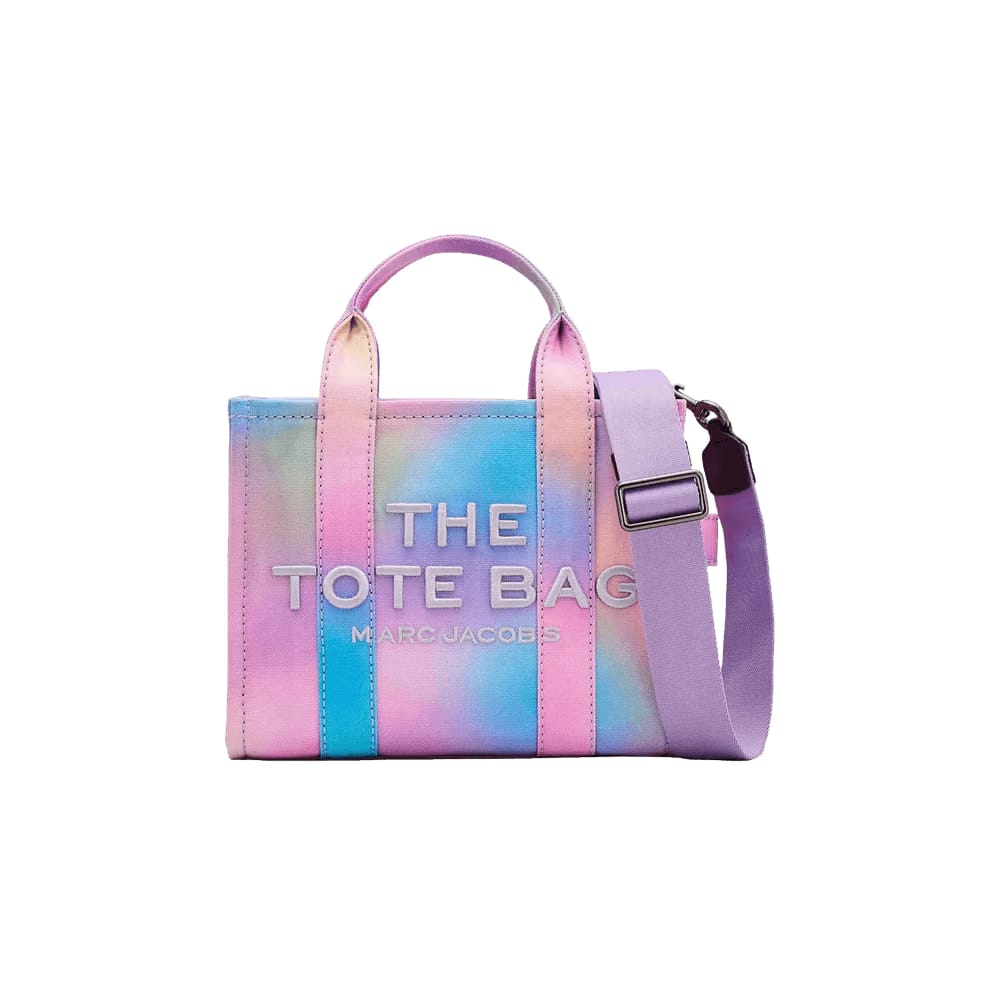 Marc Jacobs Airbrush Canvas Small Tote Bag Blue/Multicolor