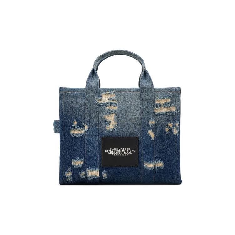 Marc Jacobs Rip And Repair Denim Medium Tote Bag Punk/Indigo