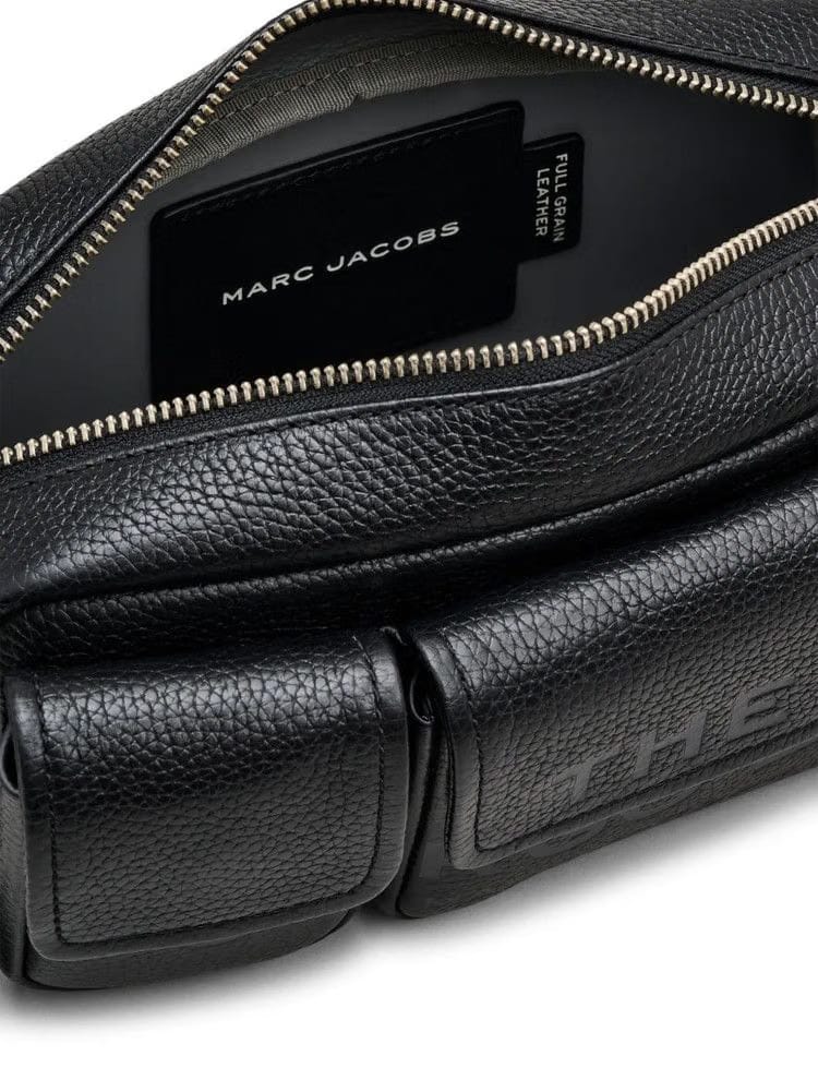 Marc Jacobs Leather Cargo Shoulder Bag Black