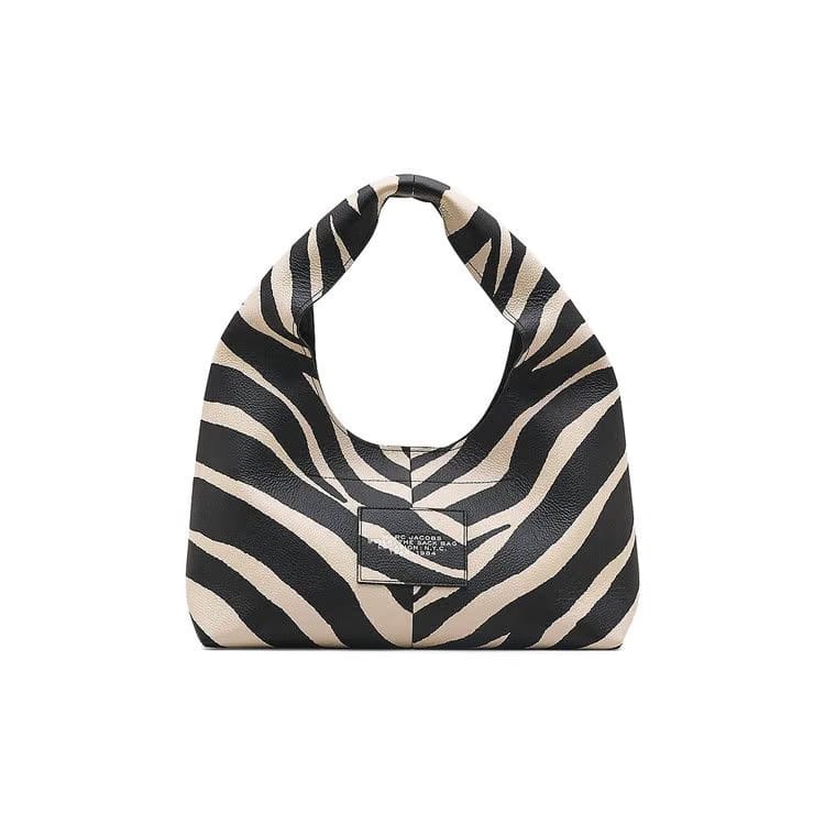 Marc Jacobs The Zebra Leather Sack Bag Black/White
