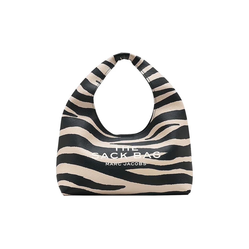 Marc Jacobs The Zebra Leather Sack Bag Black/White