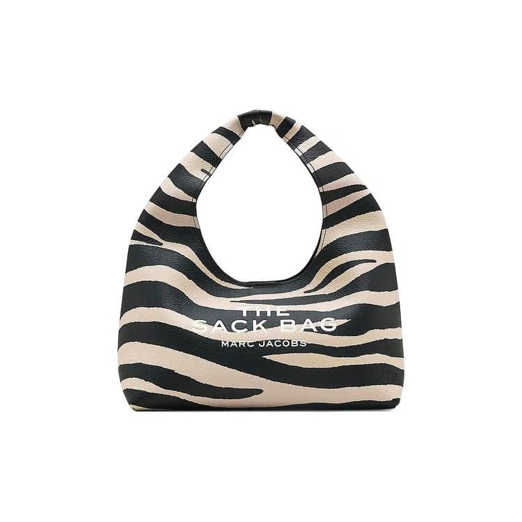 Marc Jacobs The Zebra Leather Sack Bag Black/White