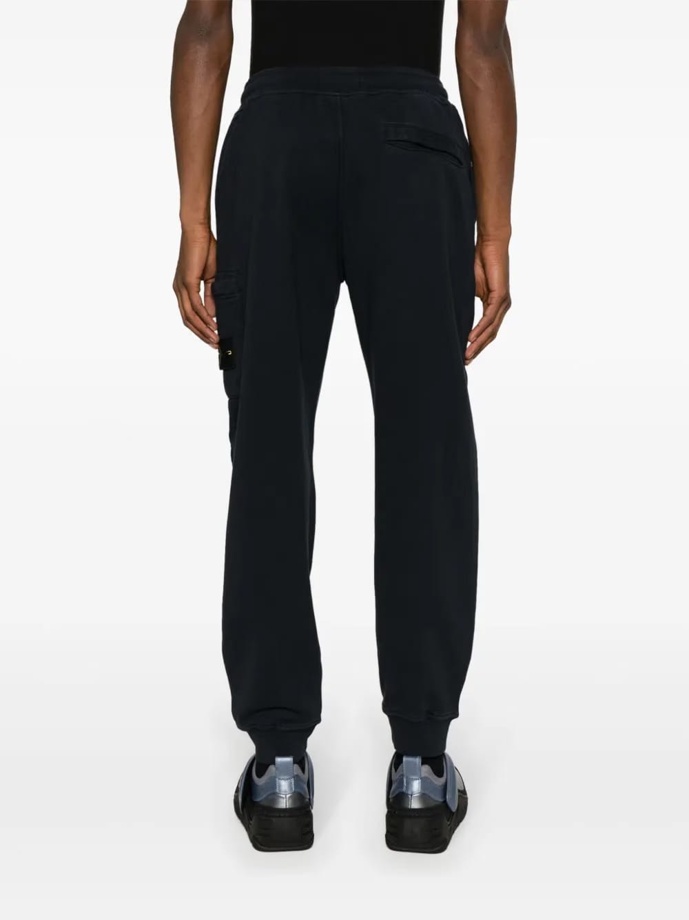 Compass-badge cotton track pants