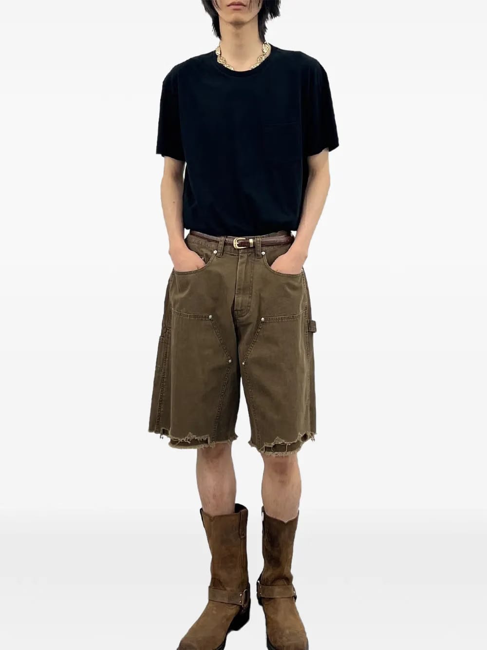 frayed carpenter shorts