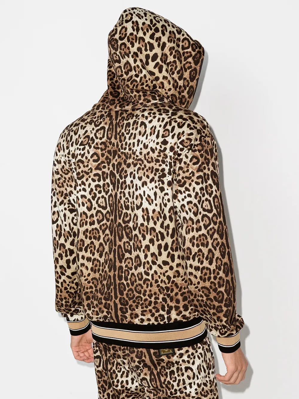 leopard print cotton Hoodie