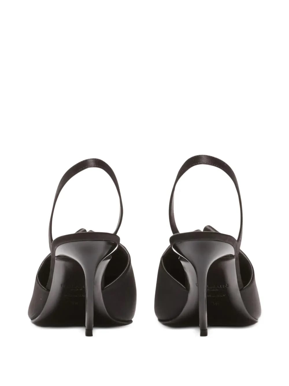 piercing-detail satin pumps