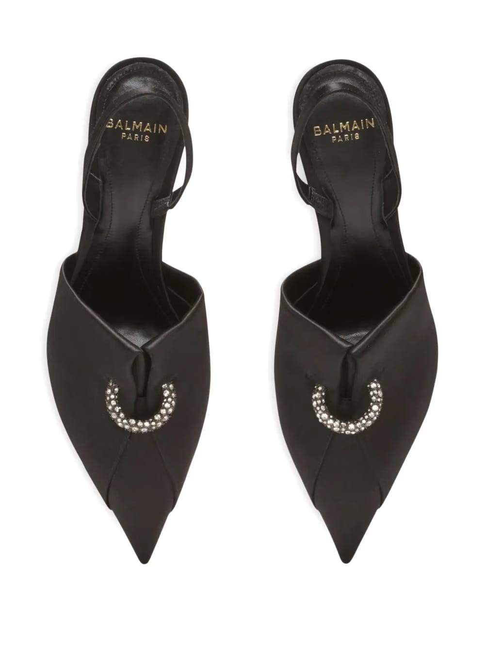 piercing-detail satin pumps