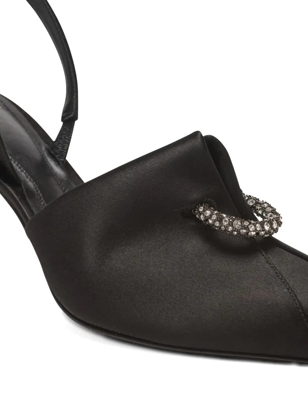 piercing-detail satin pumps