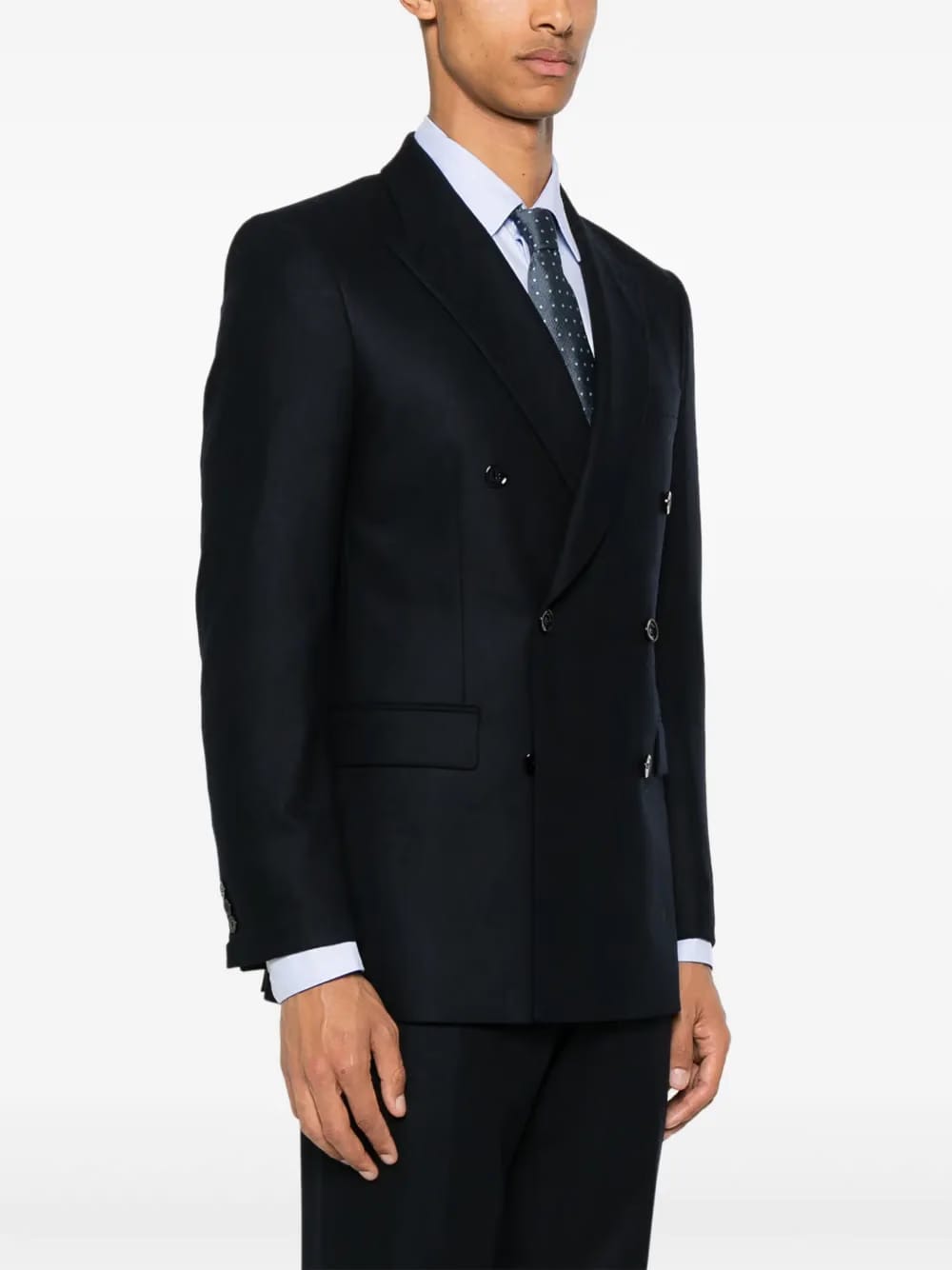 virgin wool double-breasted blazer