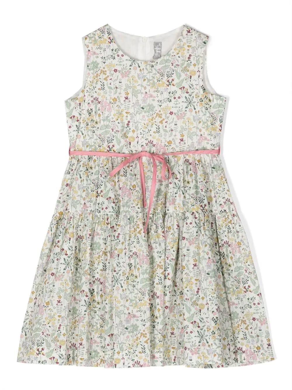 floral-print pleated dress