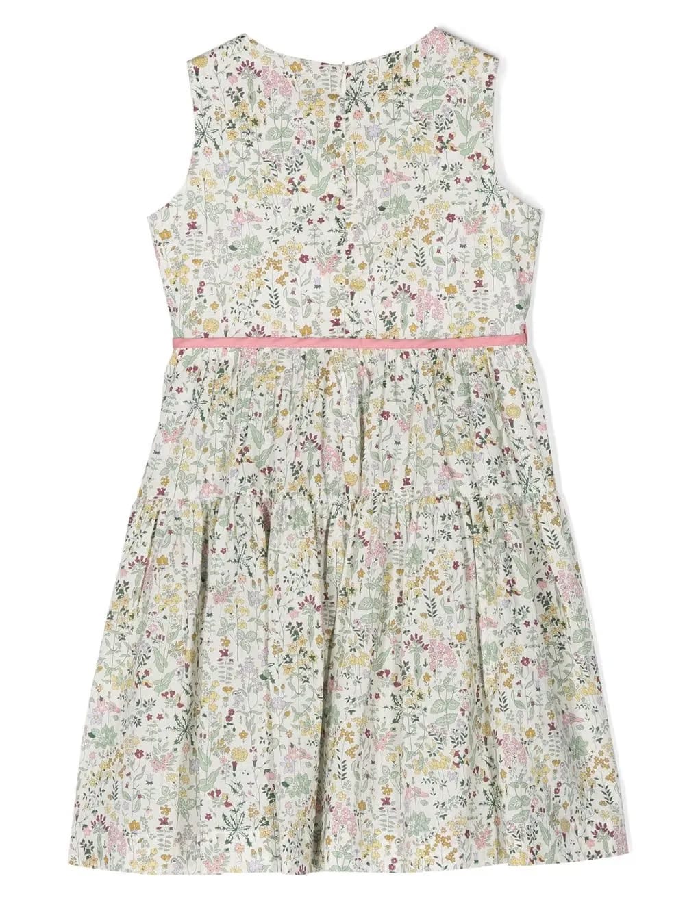 floral-print pleated dress