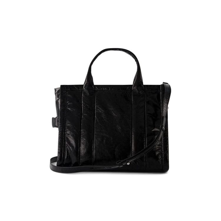 Marc Jacobs Shiny Crinkle Small Tote Bag Black