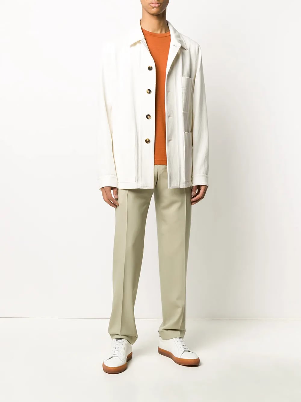 straight-fit tailored trousers