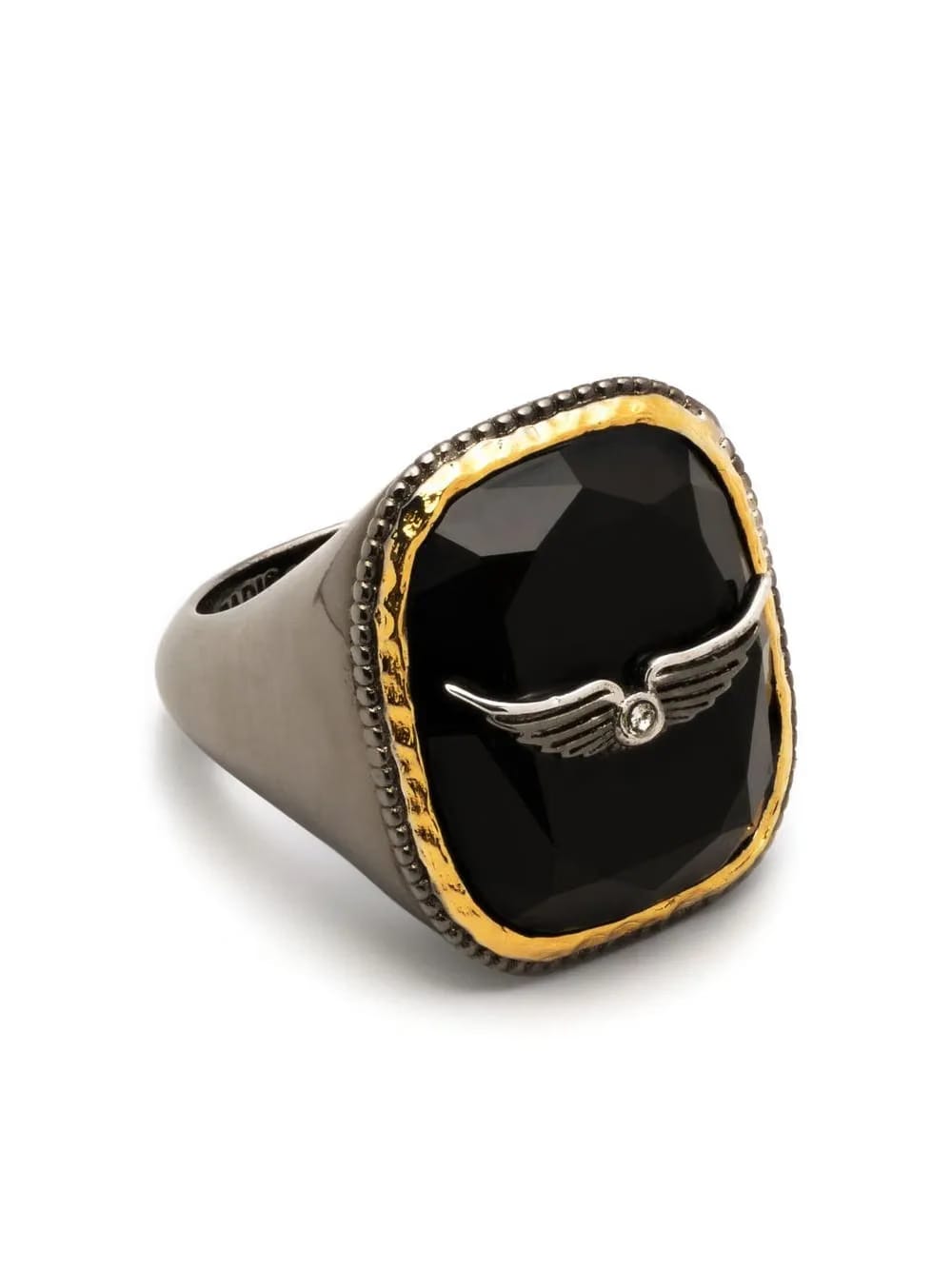 Rock square signet ring