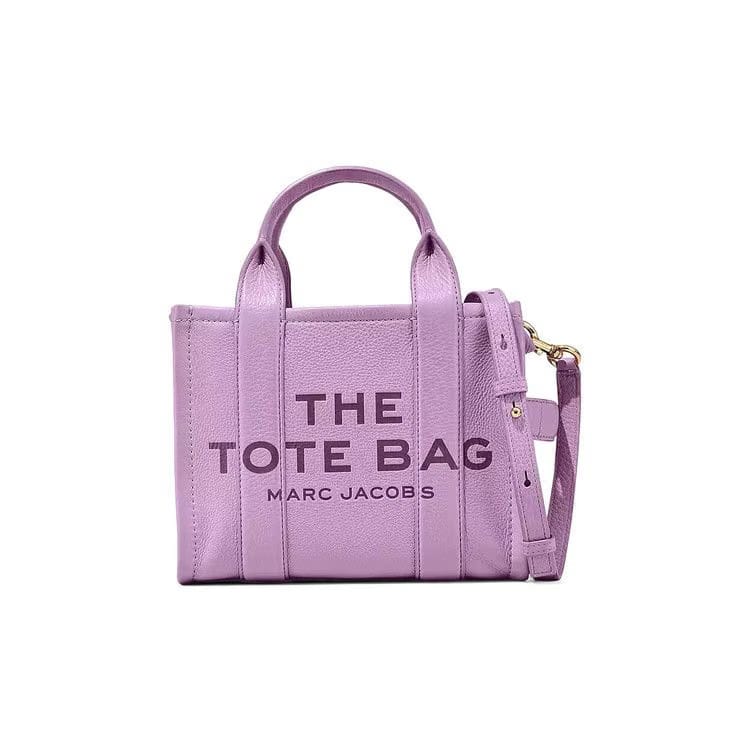 Marc Jacobs Leather Mini Tote Bag Regal Orchid