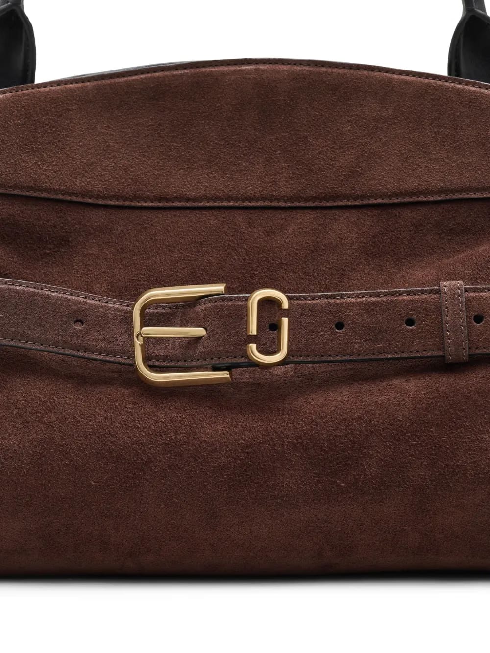 Marc Jacobs Satchel Suede Dakota Bag Dark Brown