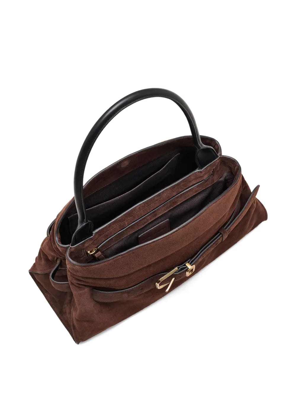 Marc Jacobs Satchel Suede Dakota Bag Dark Brown