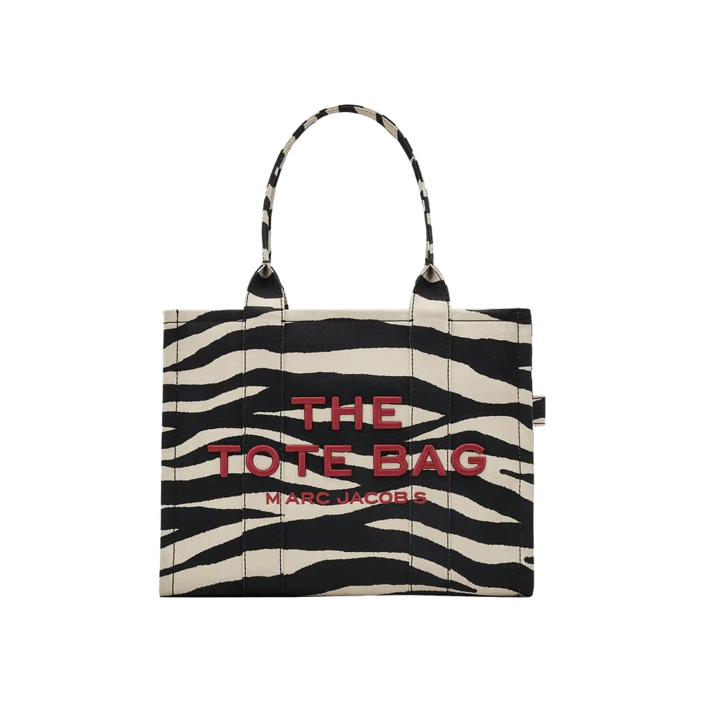 Marc Jacobs Zebra Canvas Large Tote Bag Black/White