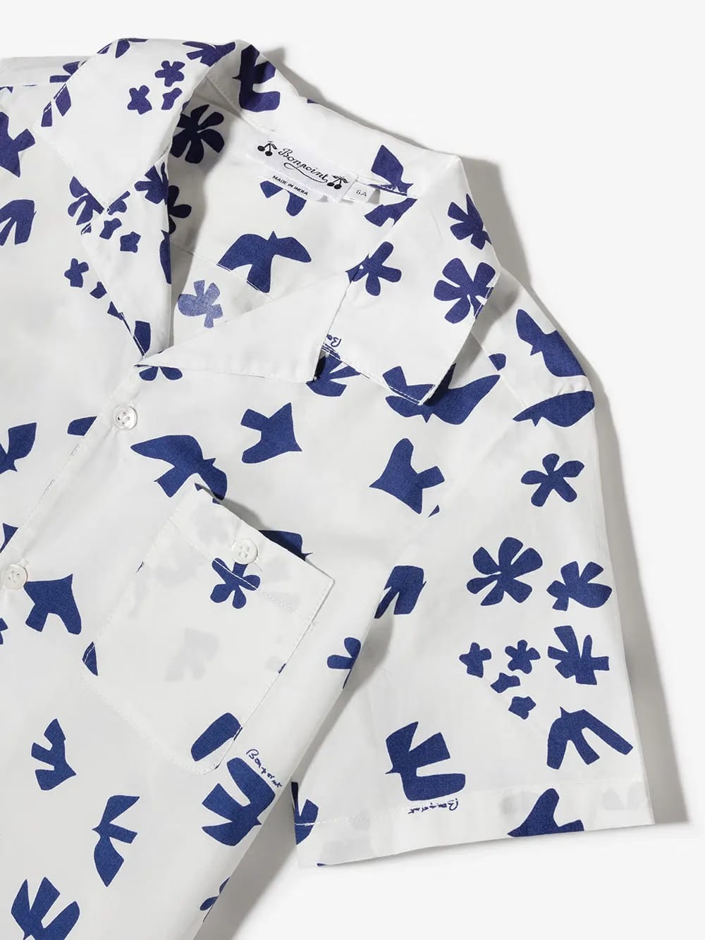 floral-print short-sleeved shirt