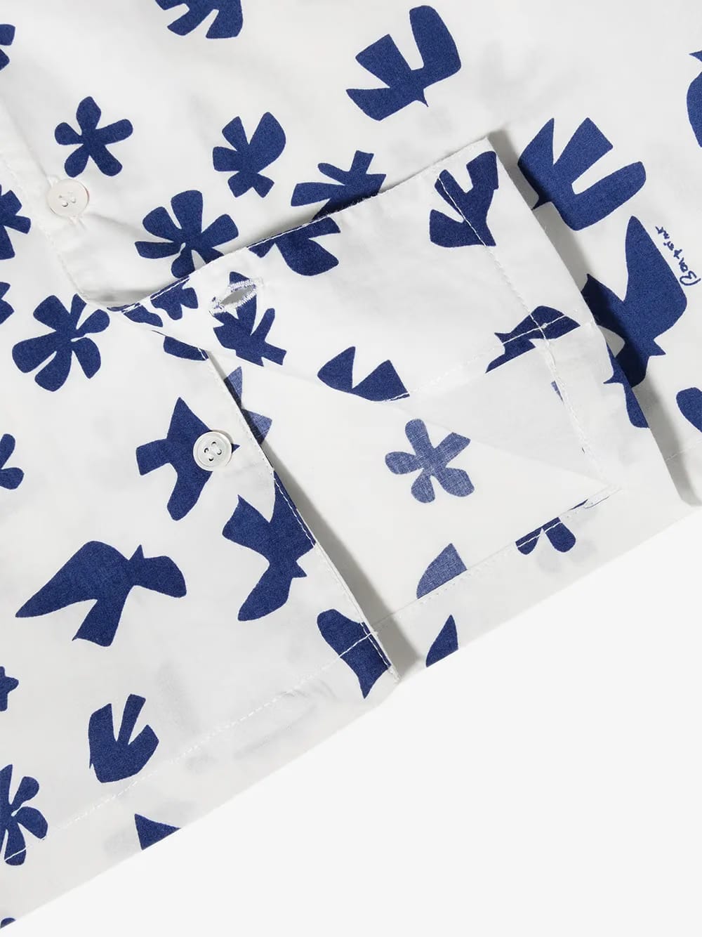 floral-print short-sleeved shirt