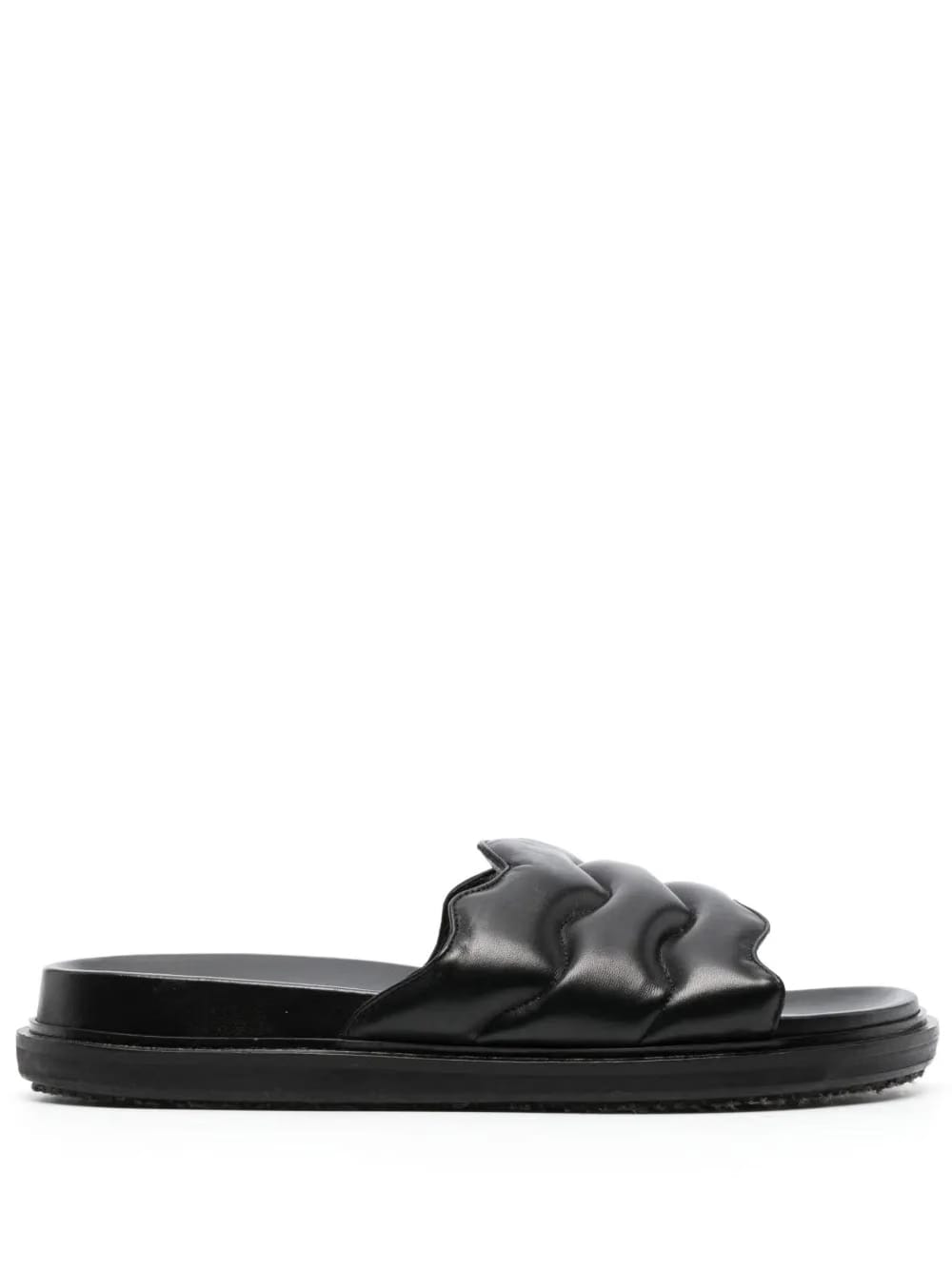 padded-design nappa leather slides